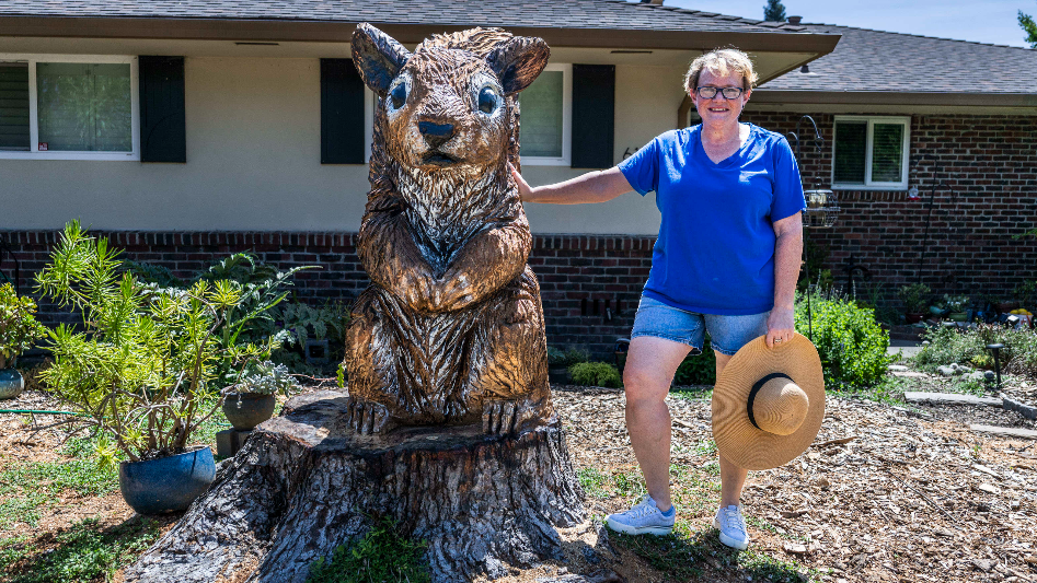 See giant squirrel carving, a new landmark for South Land Park residents