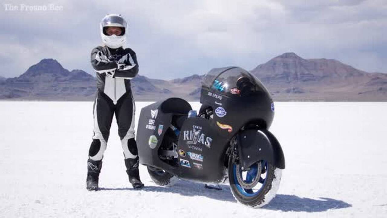 16-year-old Fresnan Cayla Rivas setting motorcycle records