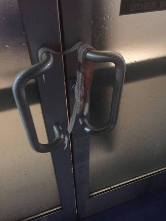 Video catches vandal wrapping bacon on door handle of Davis mosque to offend Muslims