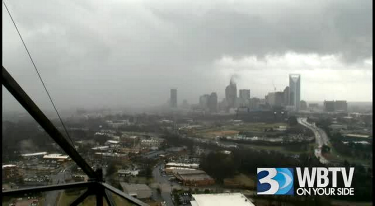 WBTV's Tower Cam captures storm moving through Charlotte
