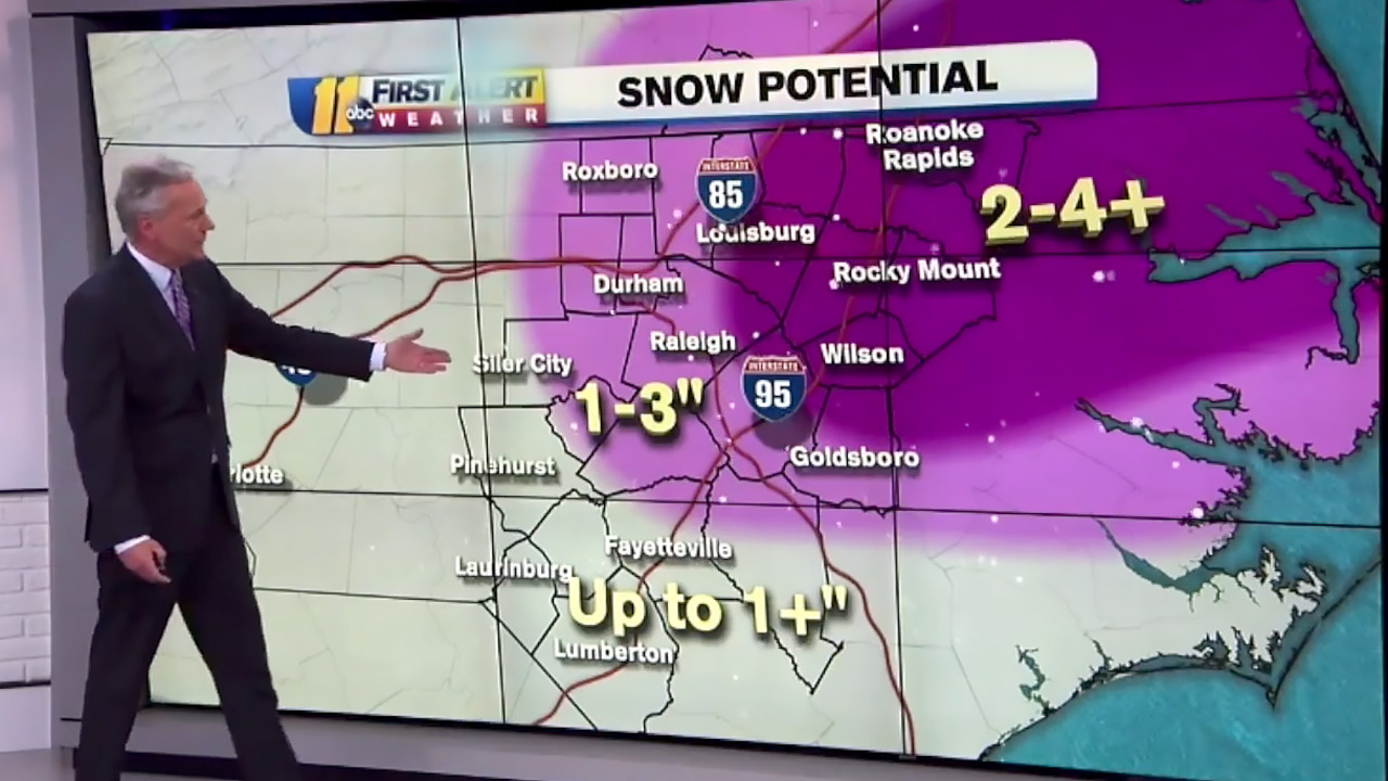 Triangle, central NC expected to see snowfall Thursday | Raleigh News ...