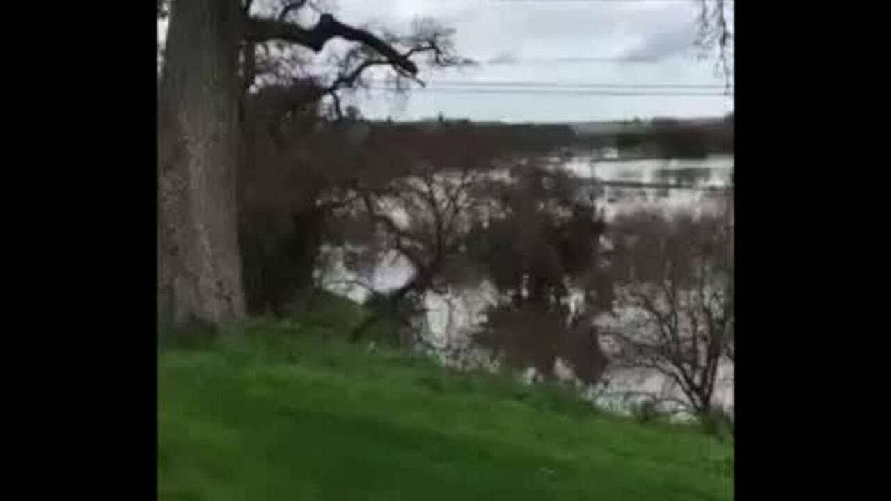 River Oaks Golf Course under water in February 2017 flooding