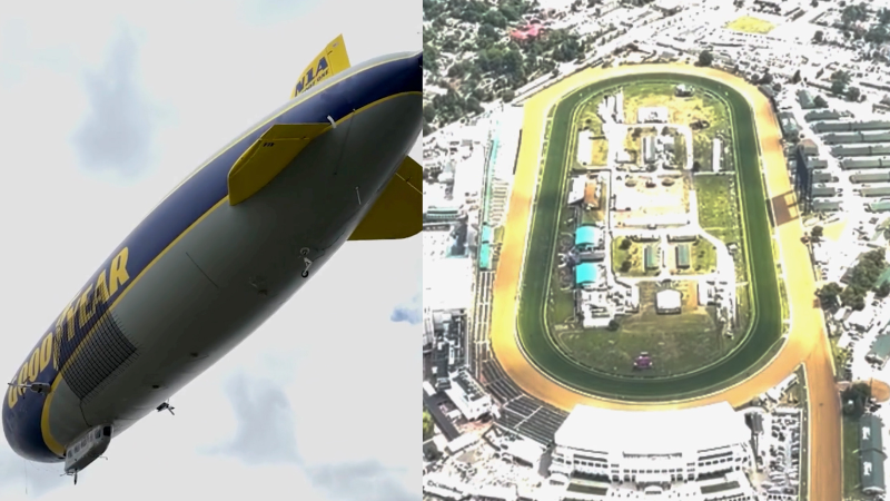 See Churchill Downs from above in the Goodyear blimp (Video)