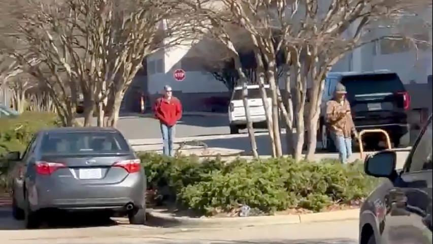 Eyewitness captures vehicle leaving after arrest at Cary Home Depot