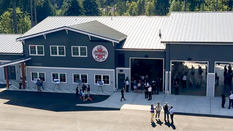 See fires blaze inside Gig Harbor Fire & Medic One training facility
