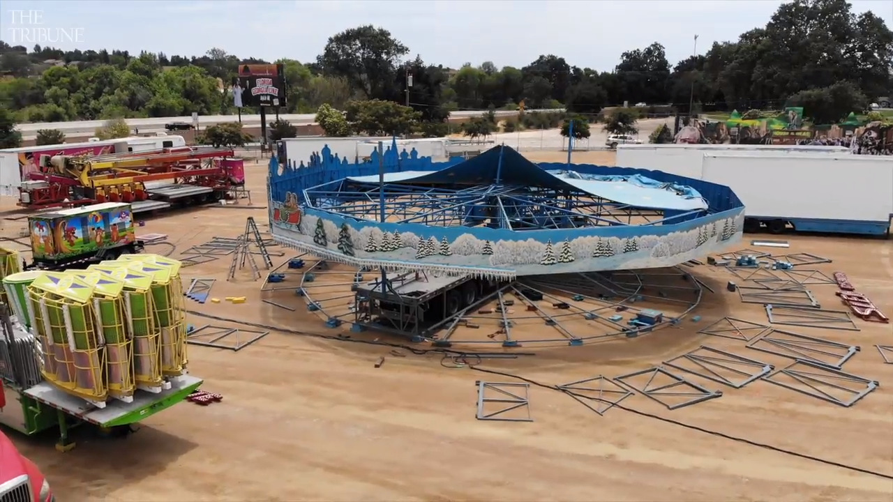 Fly over the Mid-State Fair as crews prep for opening day