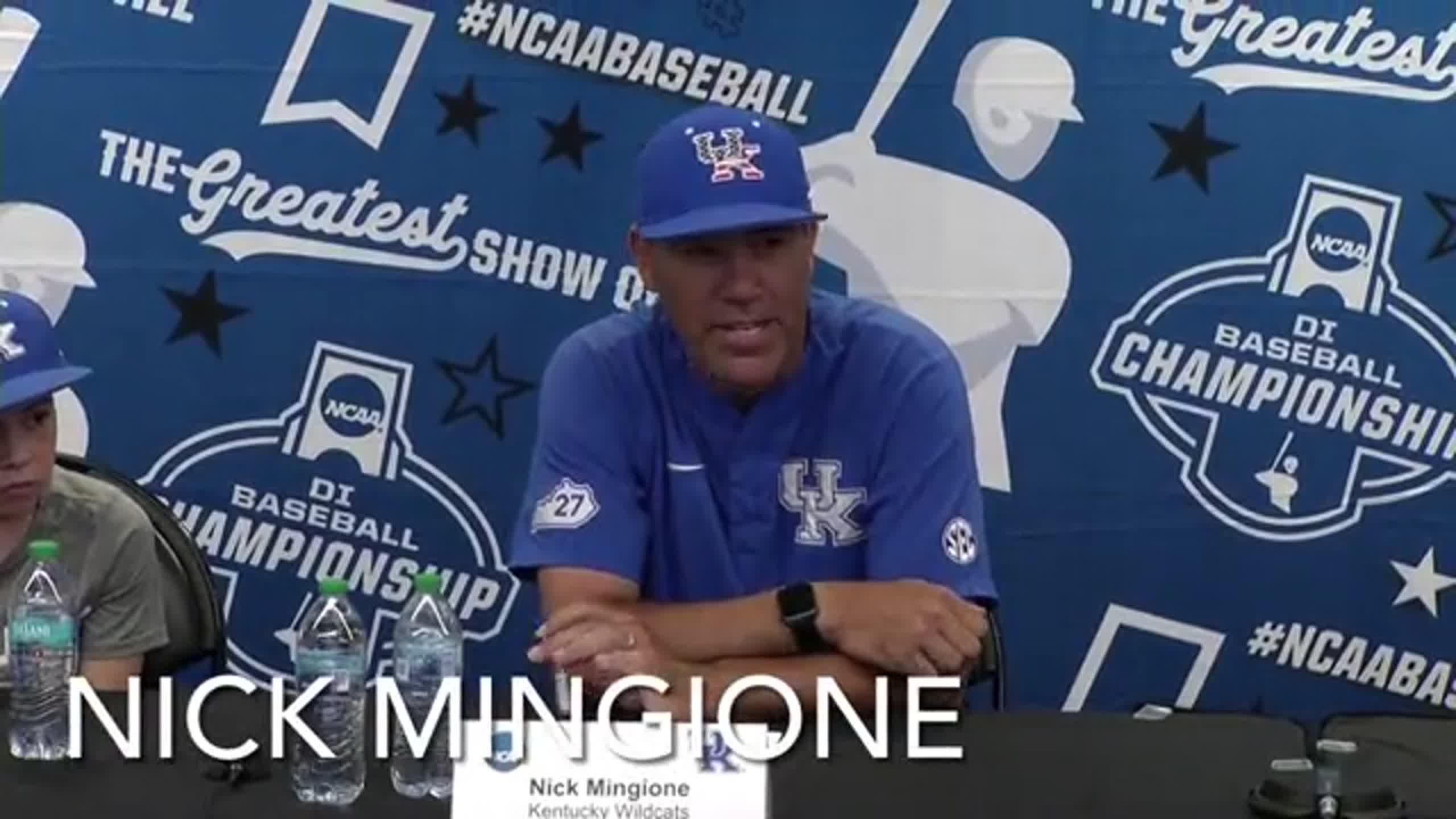 Nick Mingione on UK fans after NCAA baseball win