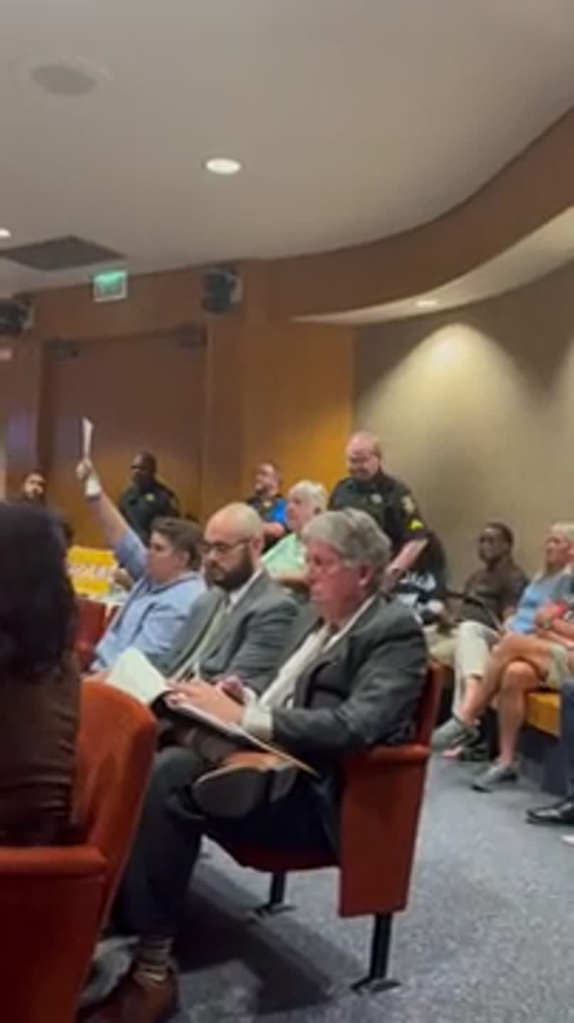 Woman removed from Tarrant County meeting for outbursts
