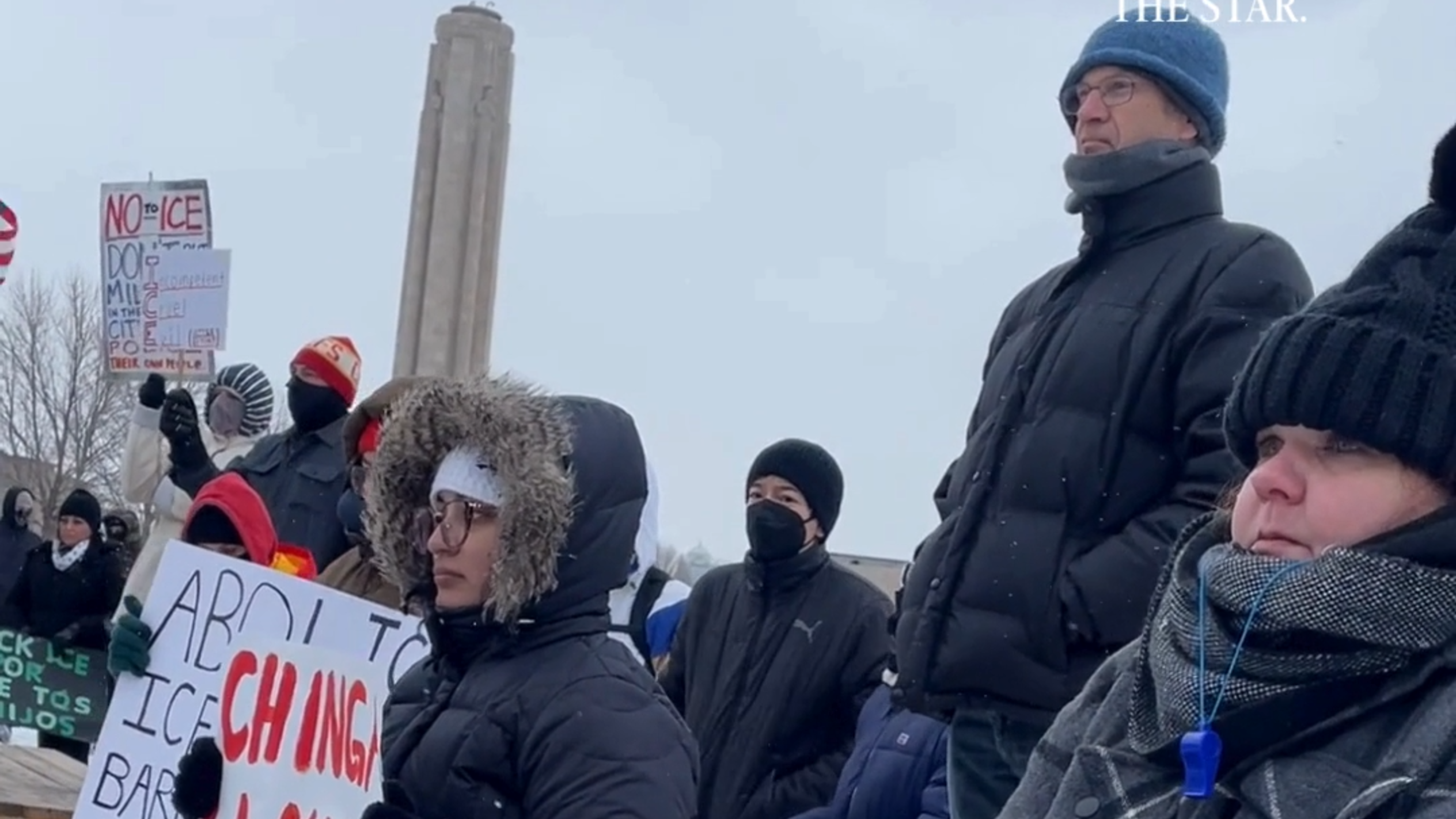 Anti-ICE protesters demonstrate in Kansas City area as part of national movement