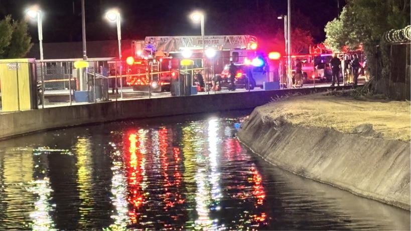 Vehicle submerged in Fresno canal following crash