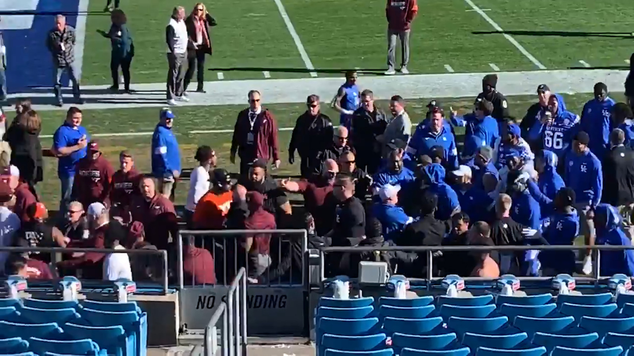 Video of altercation prior to Belk Bowl between Kentucky, Virginia Tech