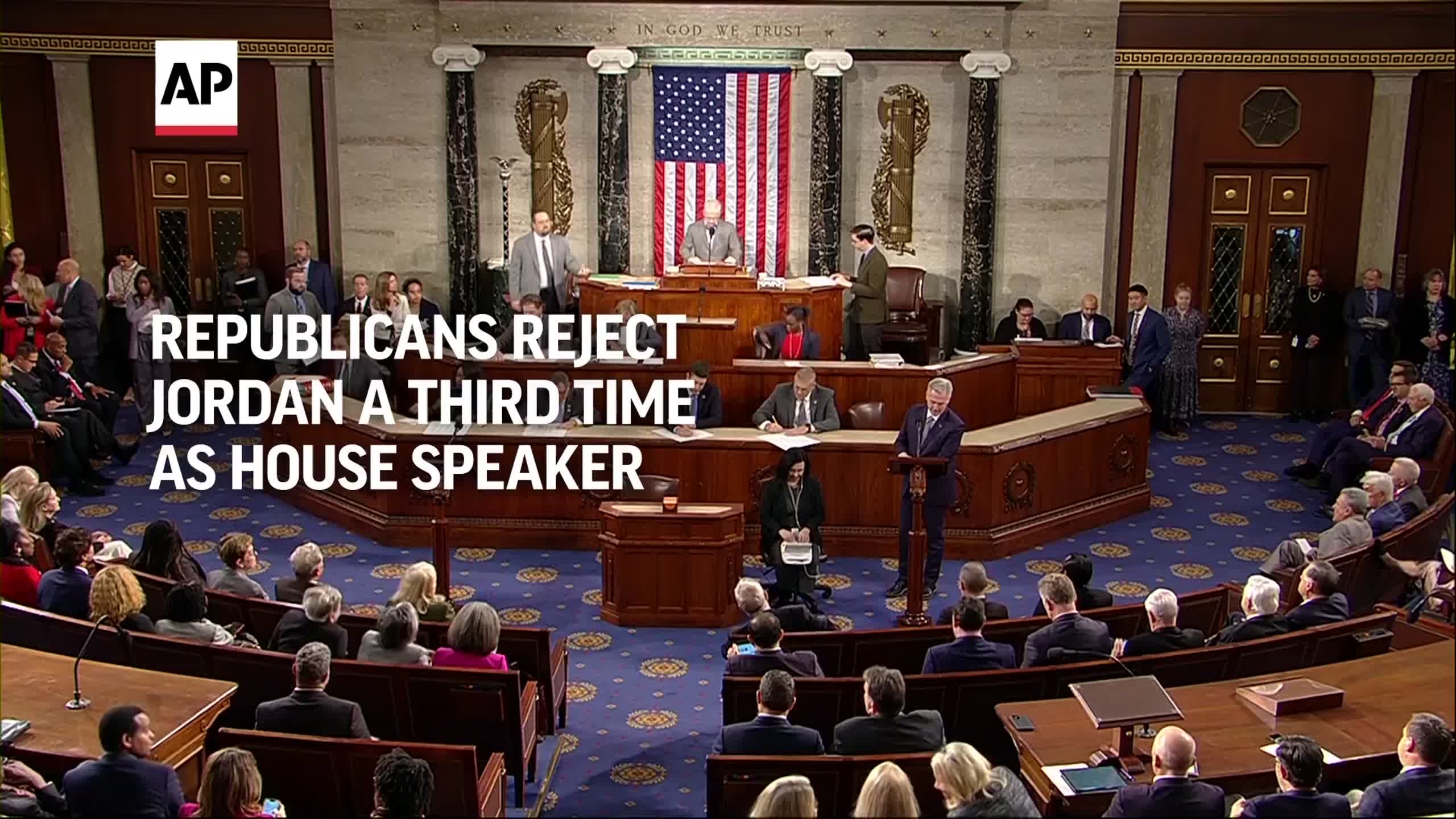 Republicans reject Rep. Jim Jordan a third time as House speaker