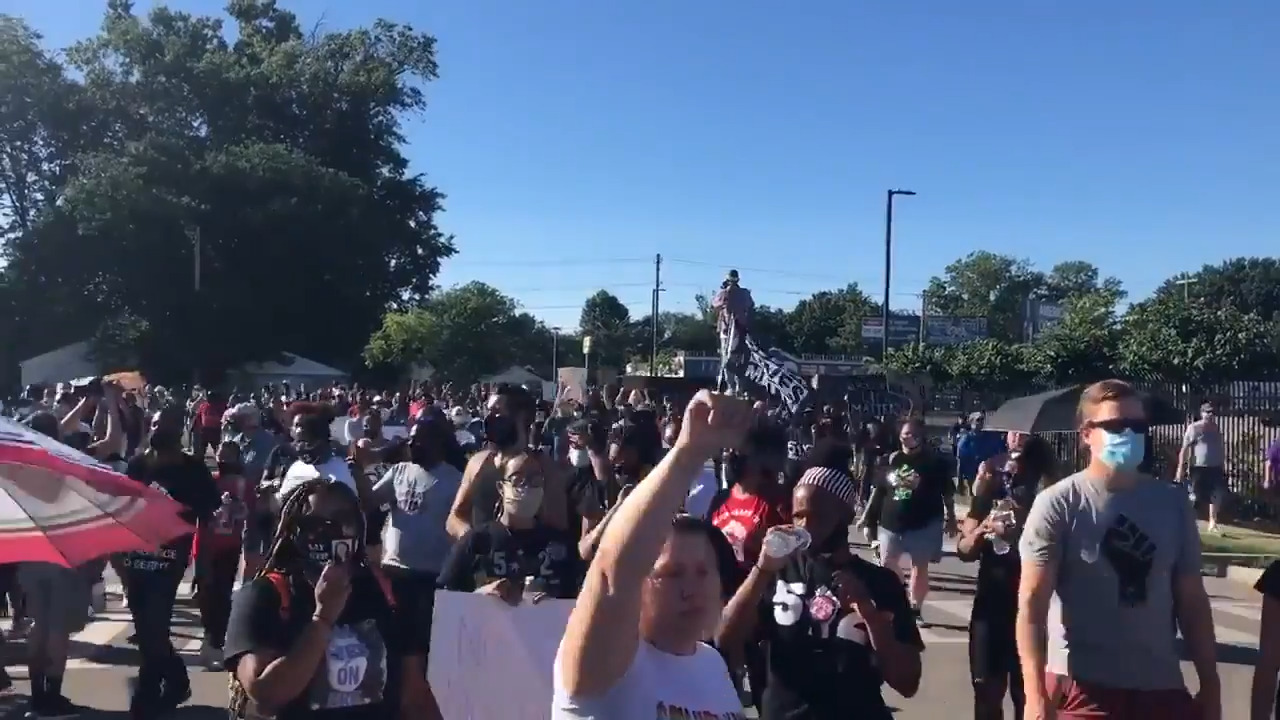 Protesters march to Churchill Downs seeking justice for Breonna Taylor