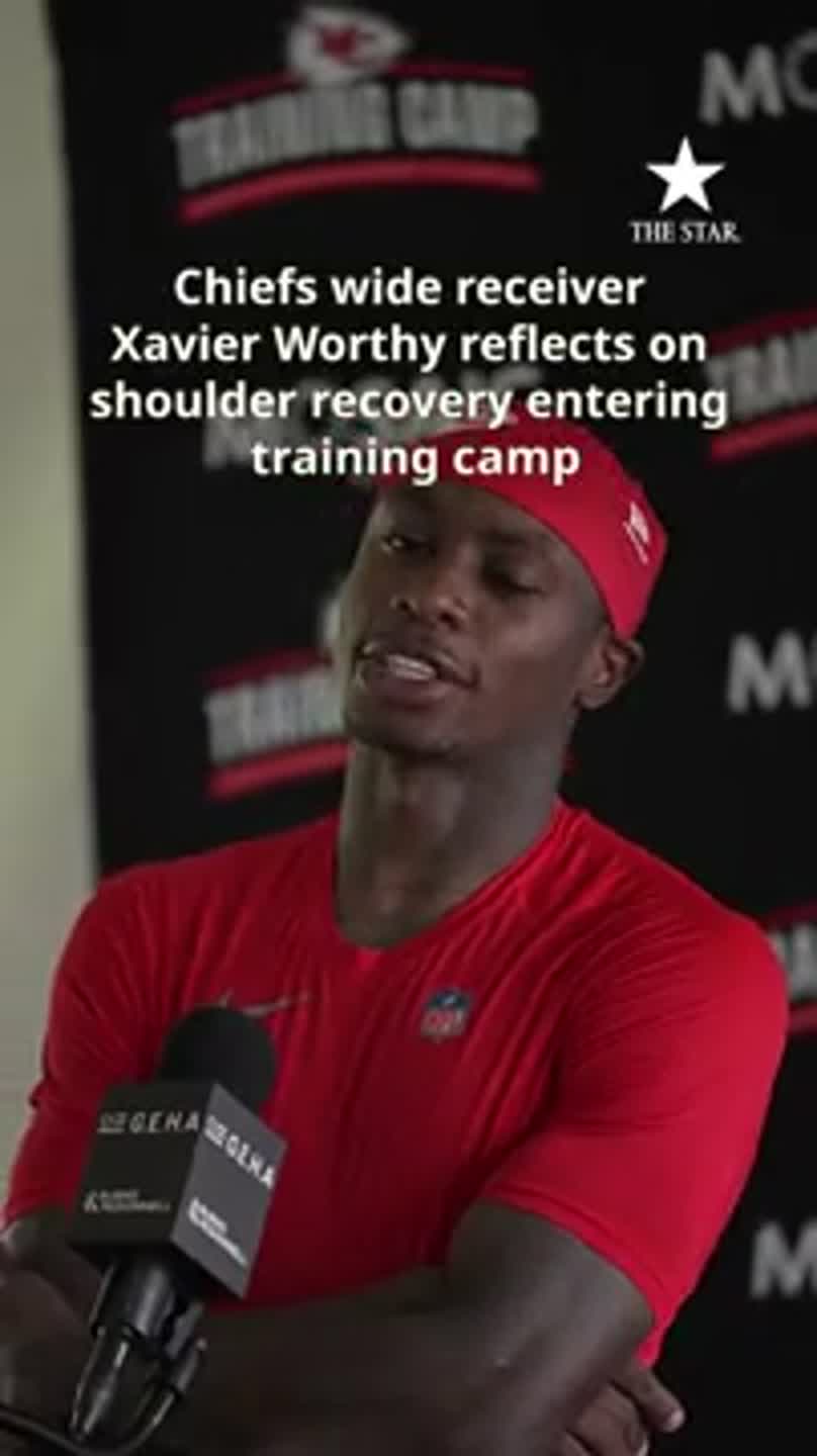 Xavier Worthy on how he's recovered after shoulder surgery