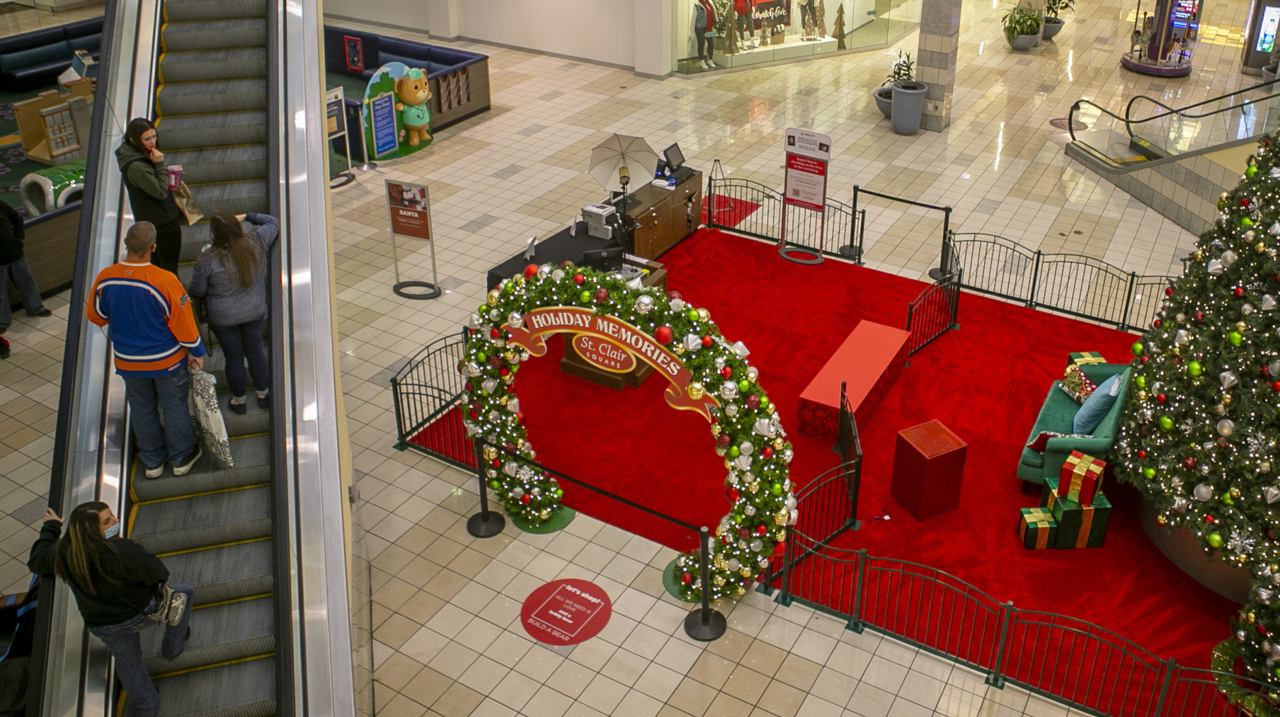 Holiday shopping returns to St. Clair Square in Fairview Heights, Illinois, with COVID-19 restrictions