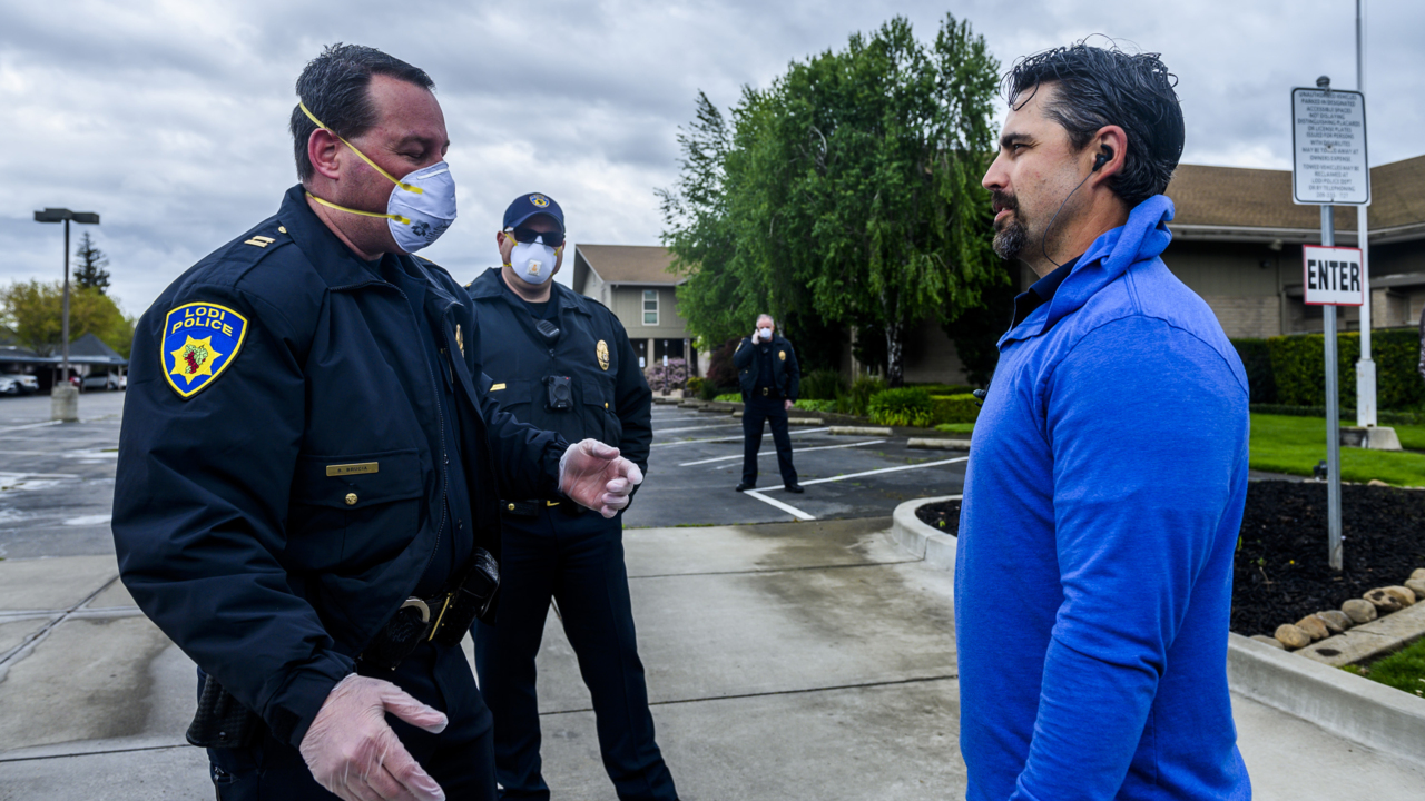 Watch as police block church services on Palm Sunday amid coronavirus crisis
