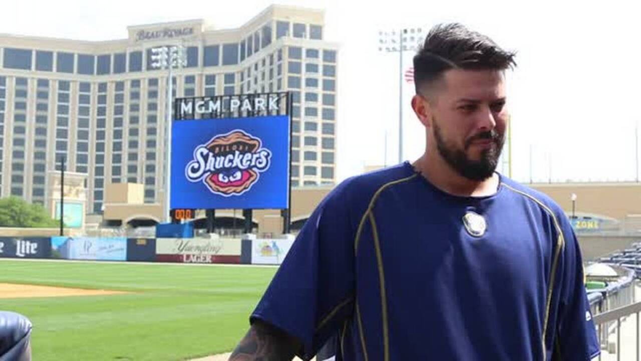Shuckers first baseman becomes pitcher