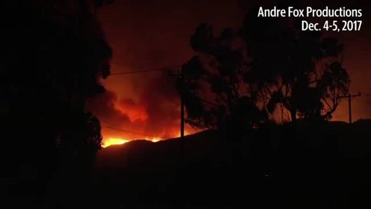 Wildfires spread in Ventura County