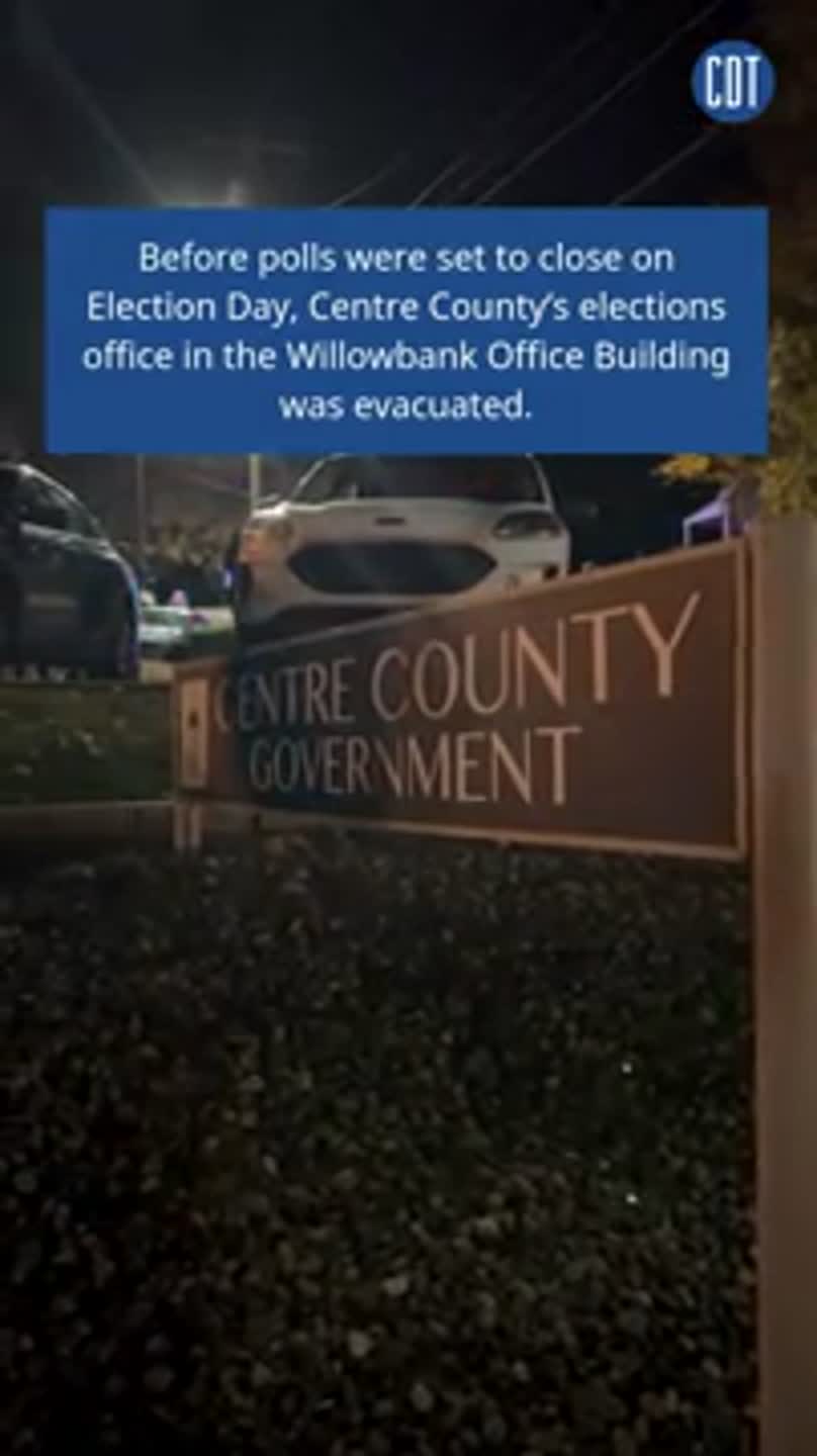 Centre County’s elections office in the Willowbank Office Building evacuated