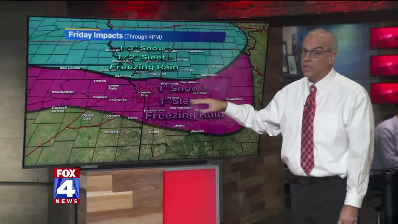 Snow, sleet, freezing rain in KC area forecast Friday (Video) | Kansas ...