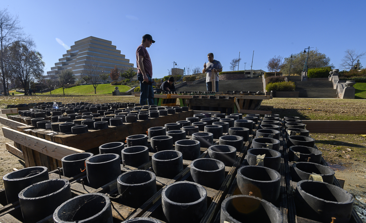 Here’s how fireworks are installed for the New Year’s Eve display in Old Sacramento