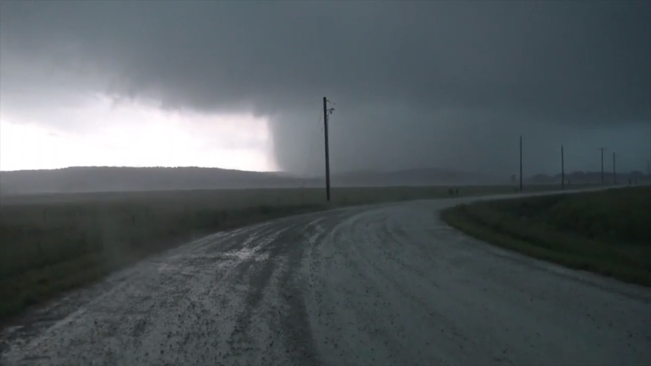 Watch: Storm chaser captures up-close video of tornado near Lawrence, Kansas