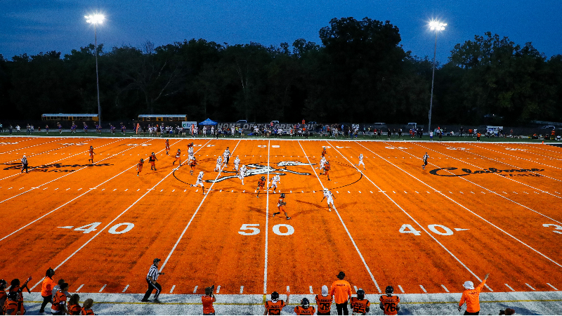 Paris High School has a new orange football field. Is it the only one in the nation?