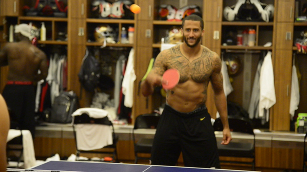 Video: 49ers quarterback Colin Kaepernick shows off his pingpong skills