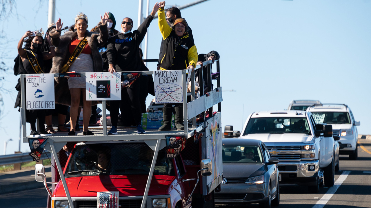 Watch #ReclaimMLK Day car caravan celebrate Martin Luther King Jr. Day in Sacramento