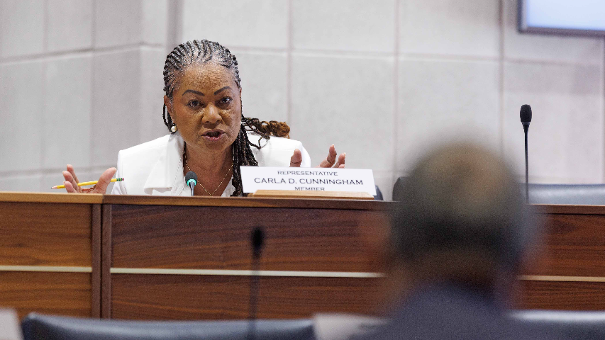 Carla Cunningham remains optimistic at campaign event despite trailing in primary race