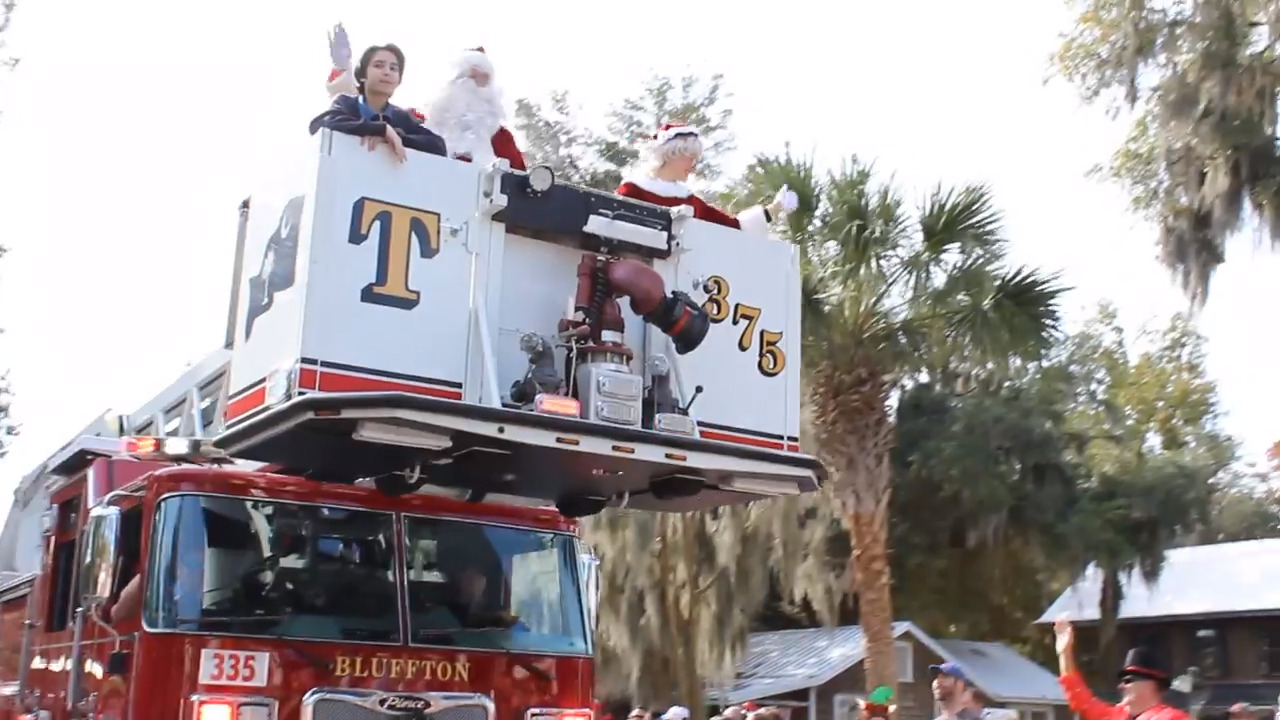 Santa in the 2019 Bluffton Christmas Parade