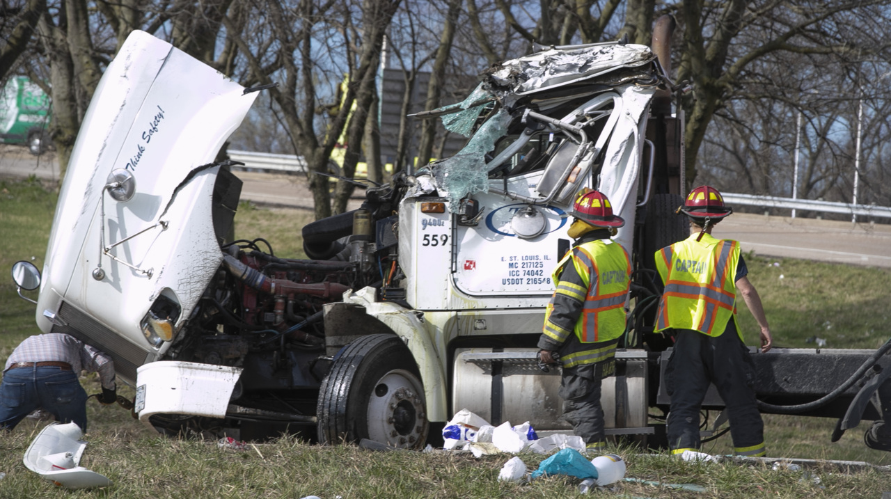 Truck driver rescued from overturned truck in Washington Park, IL
