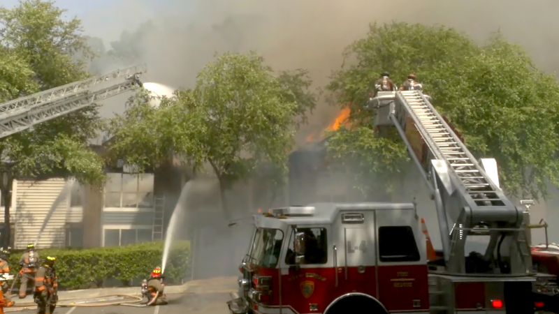 Firefighter, multiple people injured in large fire at Durham apartment complex