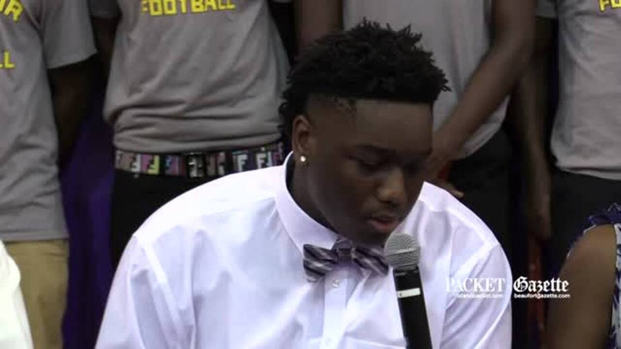 Watch as Whale Branch football star announces where he’ll play college football