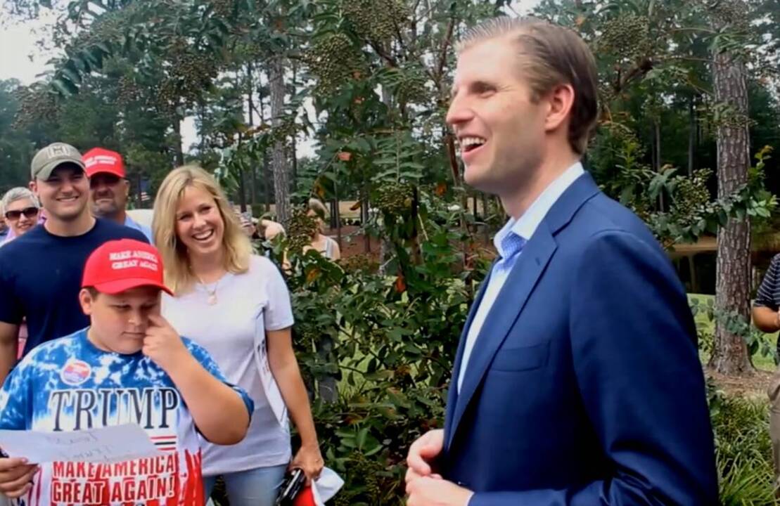Eric Trump talks guns, debate, at Fuquay-Varina shooting range