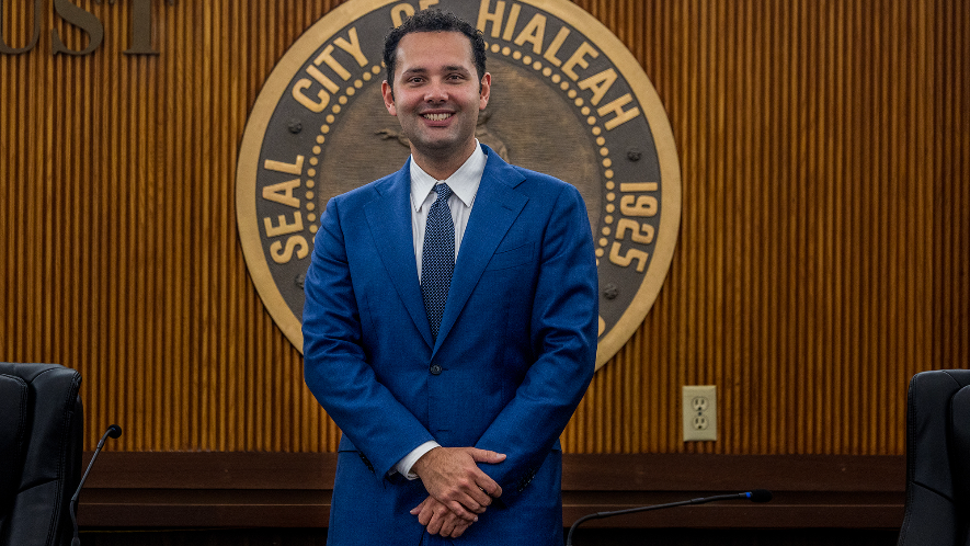 Bryan Calvo, 27, made history after being elected as the city's youngest mayor