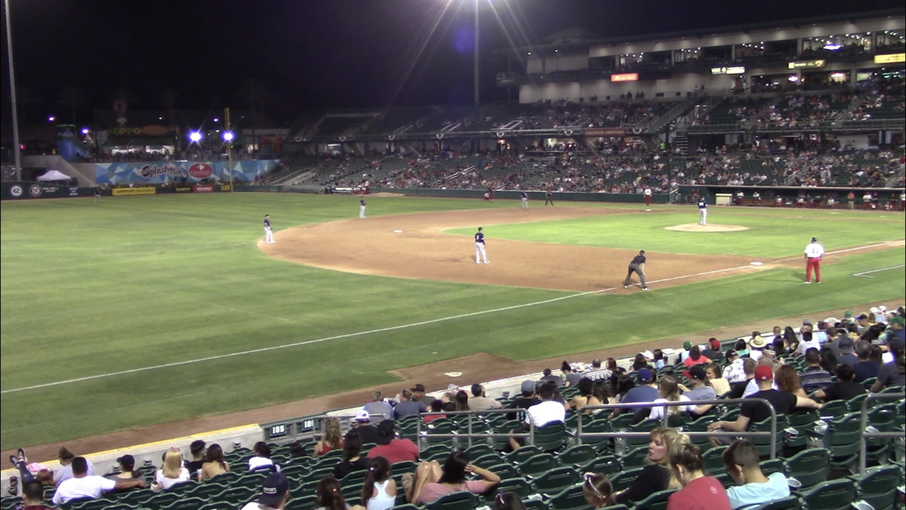 Fresno Grizzlies fans react to a magnitude 7.1 earthquake felt at Chukchansi Park