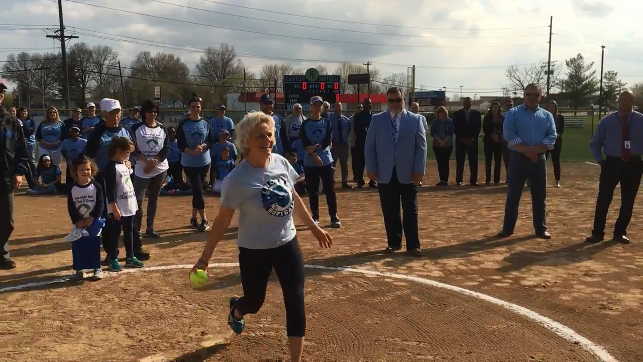 Belleville East's dedication of Rita Menke Field had more to do with the woman than the records