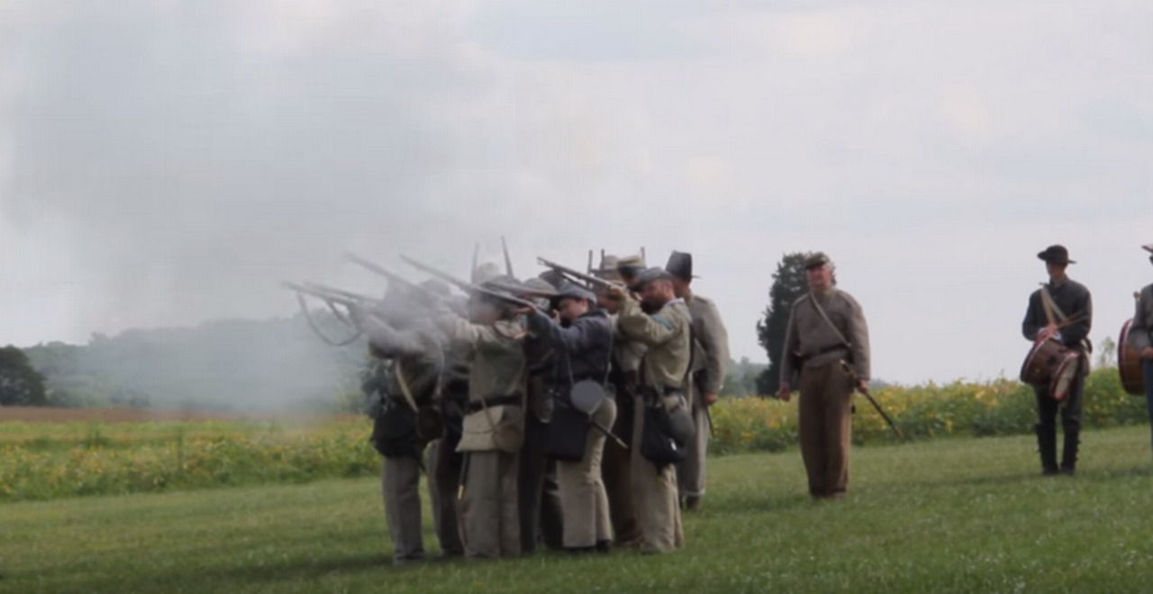 Black powder weapons demonstration at Gettysburg