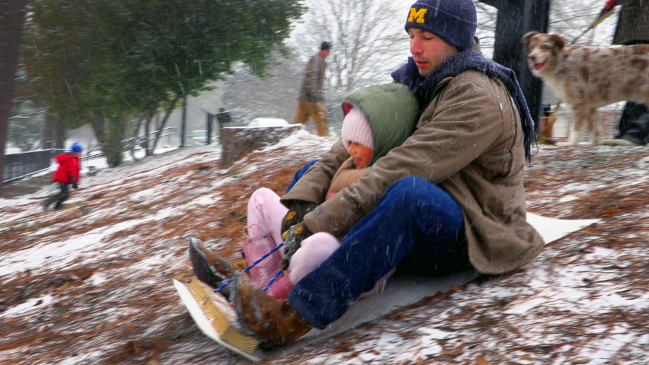 Snow Stories: Columbus, GA park becomes sledding venue