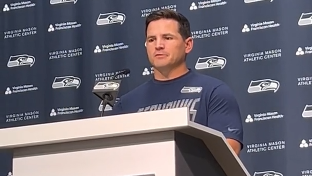Coach Mike Macdonald at start of Super Bowl-champion Seahawks' 1st game week of 2026 season