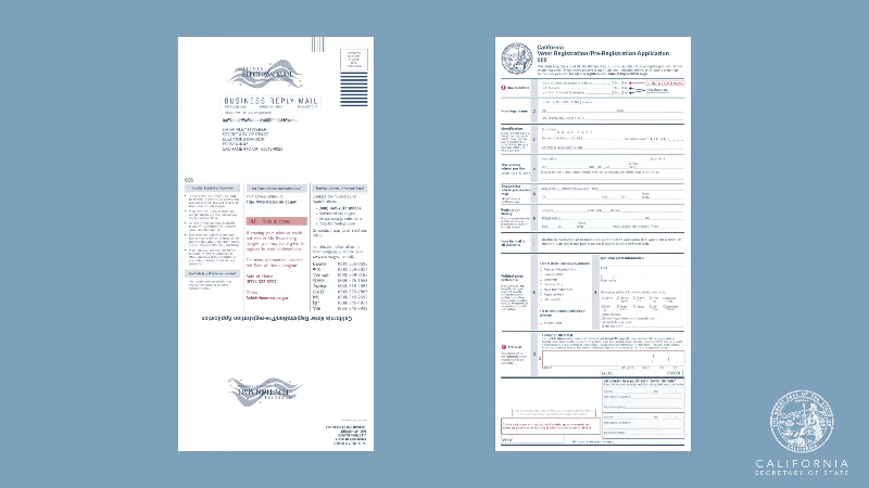 How to complete California voter registration card?