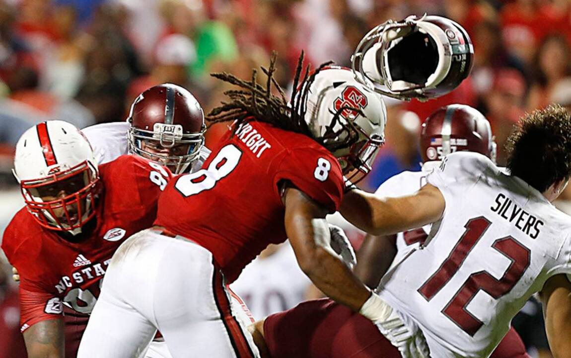 NC State's Dravious Wright's big sack against Troy