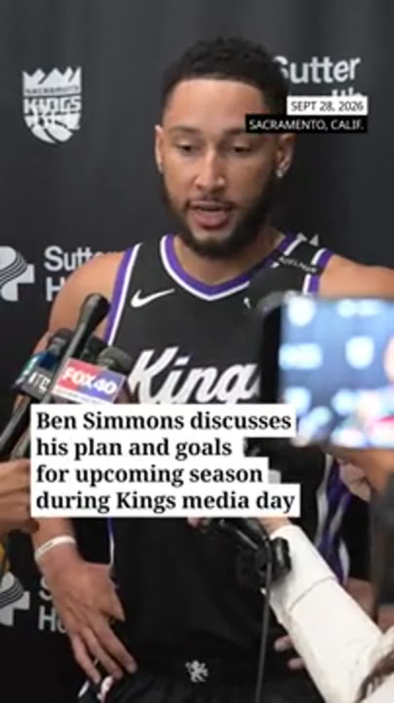 Watch Ben Simmons discusses his goals for upcoming season at Kings media day