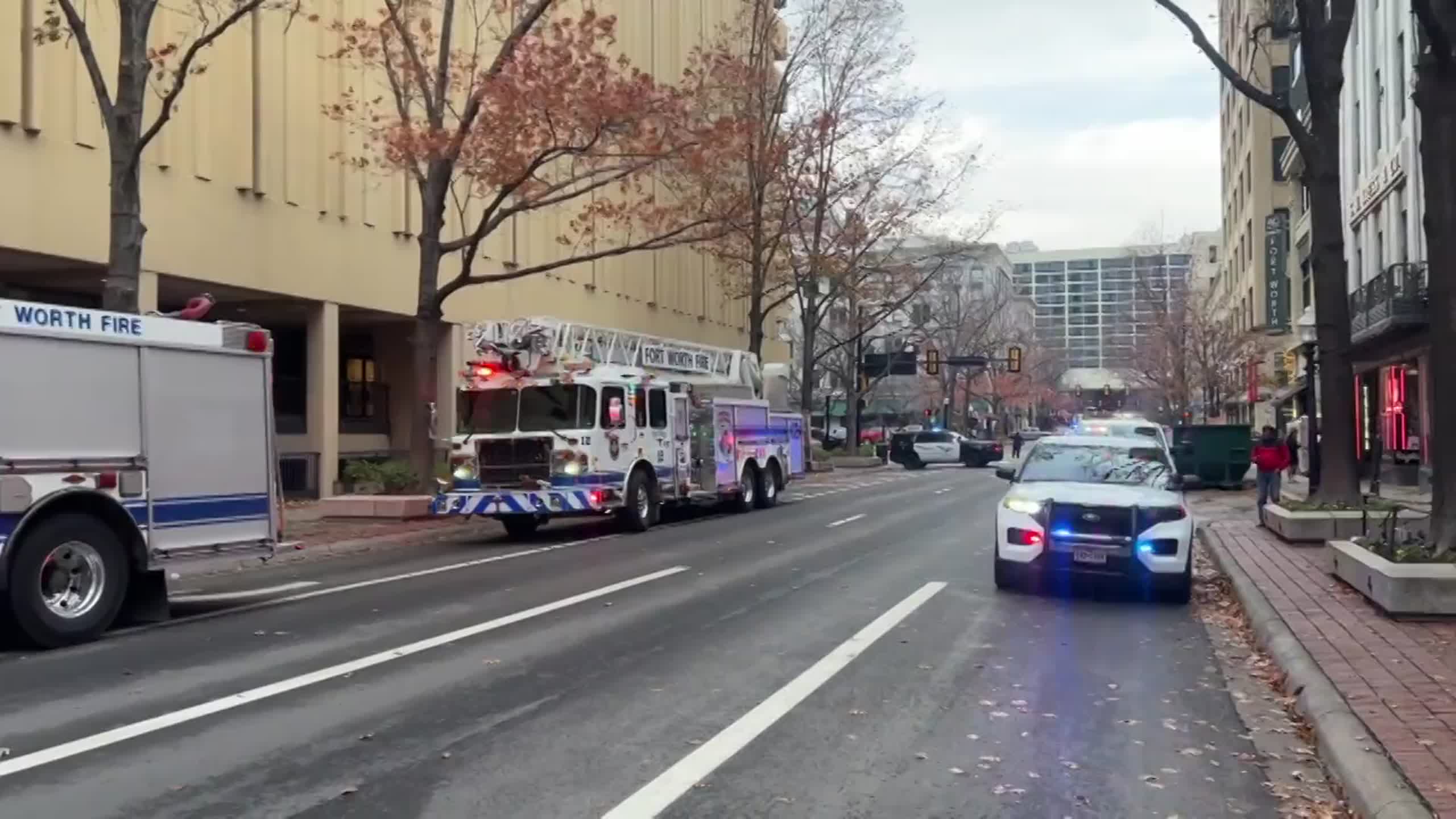 Video shows firefighters and EMS on scene after explosion at Fort Worth hotel