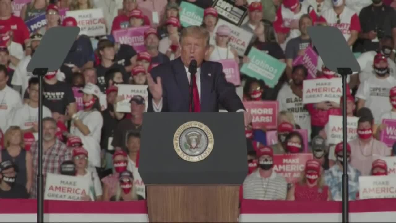 President Trump returns to campaign trail for the first time since Coronavirus diagnosis