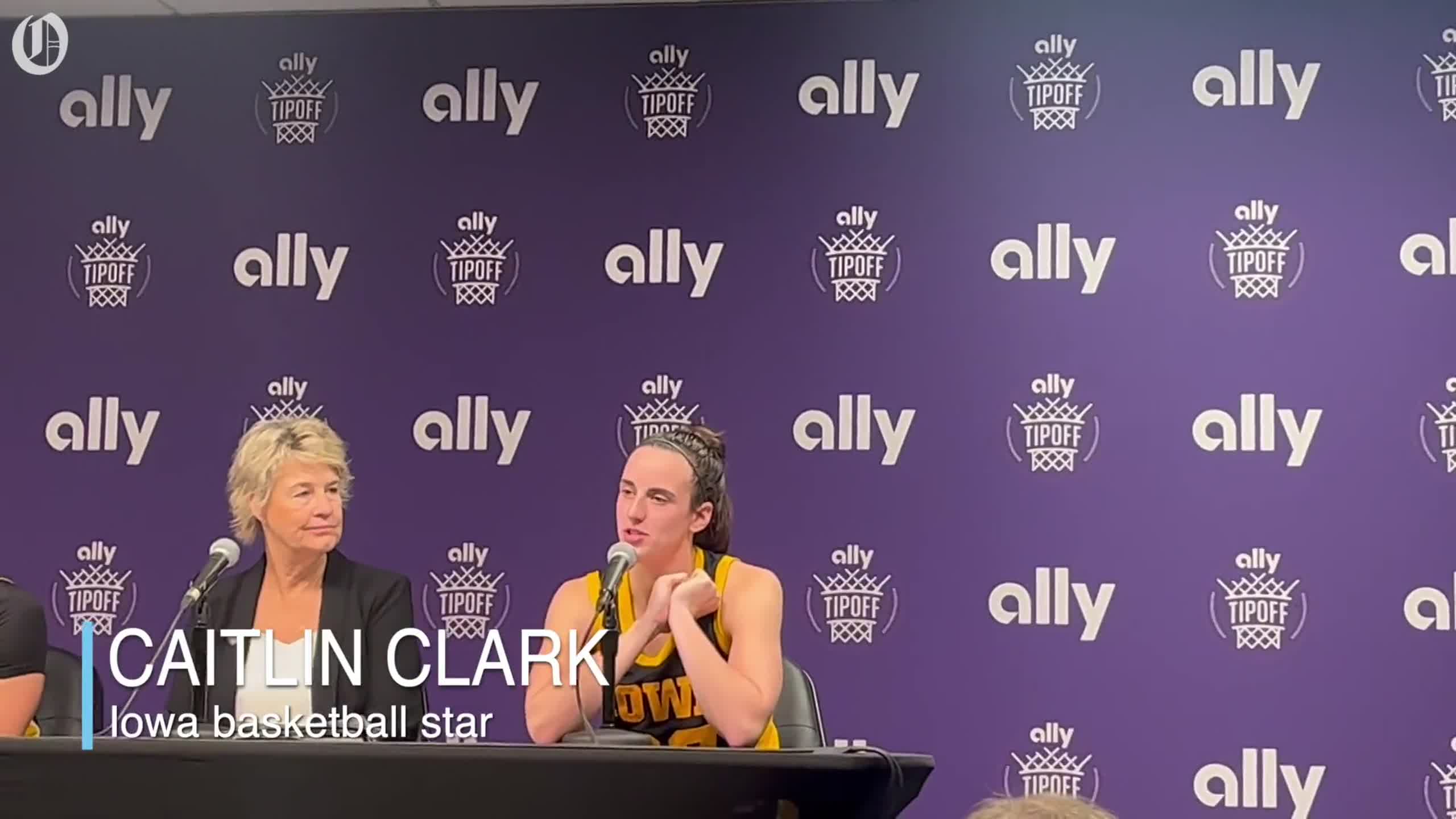 Iowa star Caitlin Clark talks about atmosphere in Charlotte