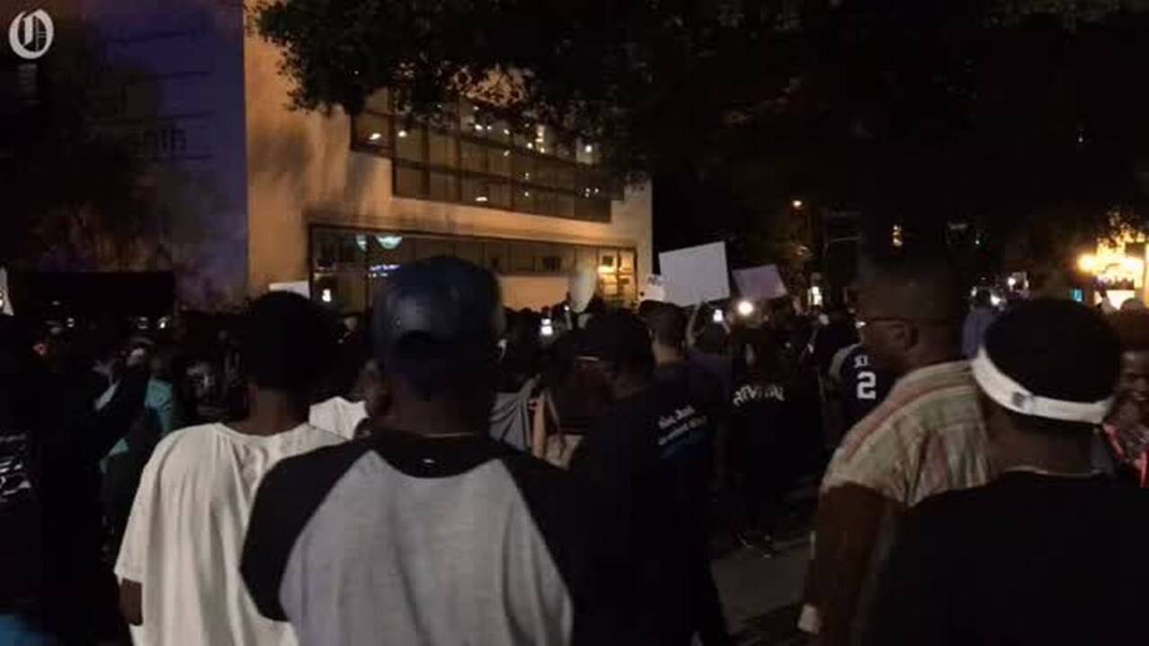 Charlotte protesters on move on Friday night