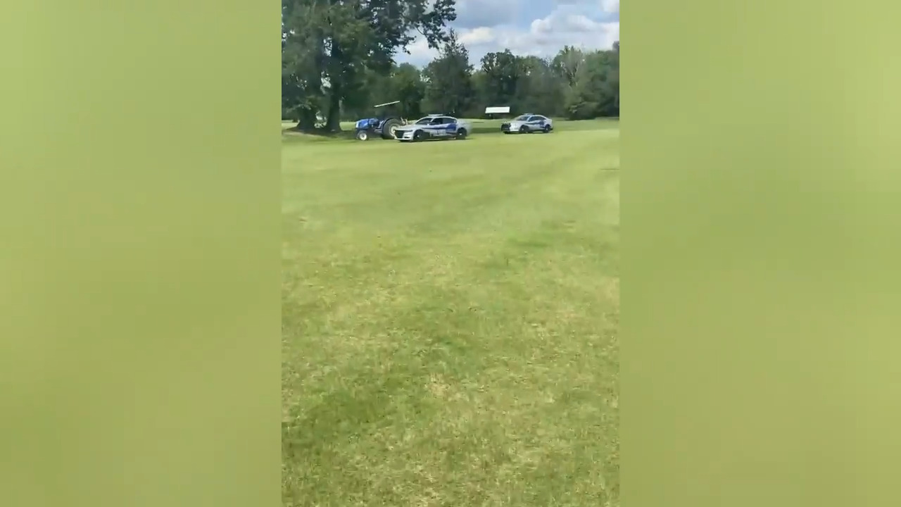 Tractor leads police chase onto golf course in Madison County ...