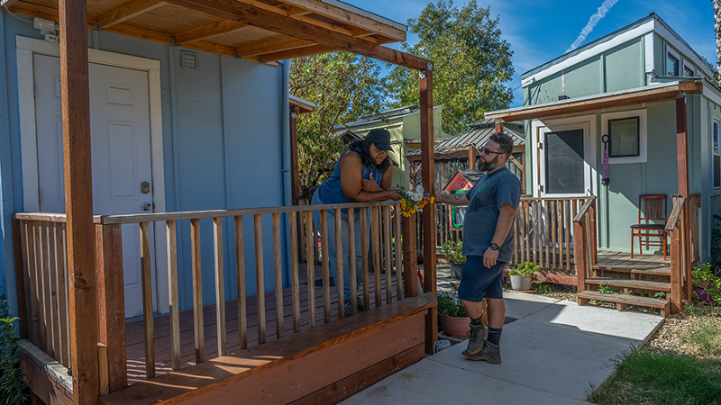 She built tiny homes for Sacramento’s homeless in her backyard. ‘All things are possible’